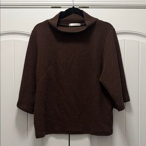 Stylus Women's Brown Cowl Neck Sweater